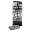 Industrial-quality Steel Wool Hand Pads, #4 Extra Coarse, Steel Gray, 16 Pads/sleeve, 12 Sleeves/carton Industrial-quality Steel Wool Hand Pads, #4 Extra Coarse, Steel Gray, 16 Pads/sleeve, 12 Sleeves/carton