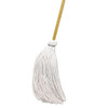 Handle/deck Mops, 24 Oz White Rayon Head, 54" Oak Wood Handle, 6/pack