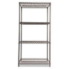 Wire Shelving Starter Kit, Four-shelf, 36w X 24d X 72h, Black Anthracite Wire Shelving Starter Kit, Four-shelf, 36w X 24d X 72h, Black Anthracite