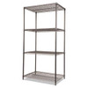 Wire Shelving Starter Kit, Four-shelf, 36w X 24d X 72h, Black Anthracite Wire Shelving Starter Kit, Four-shelf, 36w X 24d X 72h, Black Anthracite