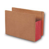 Redrope Drop-front End Tab File Pockets With Fully Lined Colored Gussets, 5.25" Expansion, Letter Size, Redrope/red, 10/box Redrope Drop-front End Tab File Pockets With Fully Lined Colored Gussets, 5.25" Expansion, Letter Size, Redrope/red, 10/box