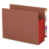 Redrope Drop-front End Tab File Pockets With Fully Lined Colored Gussets, 5.25" Expansion, Letter Size, Redrope/red, 10/box Redrope Drop-front End Tab File Pockets With Fully Lined Colored Gussets, 5.25" Expansion, Letter Size, Redrope/red, 10/box