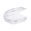 Staylock Clear Hinged Lid Containers, 7.8 X 8.3 X 3, Clear, 125/bag, 2 Bags/carton