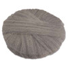 Radial Steel Wool Pads, Grade 3: Cleaning And Polishing, 20" Diameter, Gray, 12/carton