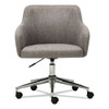 Alera Captain Series Mid-back Chair, Supports Up To 275 Lb, 17.5" To 20.5" Seat Height, Gray Tweed Seat/back, Chrome Base