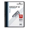 Duraclip Report Cover, Clip Fastener, 8.5 X 11, Clear/navy, 25/box Duraclip Report Cover, Clip Fastener, 8.5 X 11, Clear/navy, 25/box