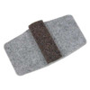 Wrap Around Felt Floor Savers, Rectangular, 7.25w X 1d X 8h, Gray/black, 16/pack
