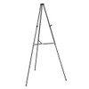 Lightweight Telescoping Tripod Easel, Adjusts 38" To 66" High, Aluminum, Black Lightweight Telescoping Tripod Easel, Adjusts 38" To 66" High, Aluminum, Black