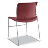 Olson Stacker High Density Chair, Supports Up To 300 Lb, Mulberry Seat/back, Chrome Base, 4/carton