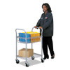 Wire Mail Cart, 600-lb Capacity, 18.75w X 26.75d X 38.5h, Metallic Gray Wire Mail Cart, 600-lb Capacity, 18.75w X 26.75d X 38.5h, Metallic Gray