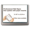 Click Sign Holder For Interior Walls, 6 3/4 X 5/8 X 5 1/8, Gray