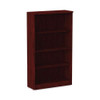 Alera Valencia Series Bookcase, Four-shelf, 31.75w X 14d X 54.88h, Mahogany Alera Valencia Series Bookcase, Four-shelf, 31.75w X 14d X 54.88h, Mahogany