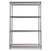 Wire Shelving Starter Kit, Four-shelf, 48w X 18d X 72h, Black Anthracite Wire Shelving Starter Kit, Four-shelf, 48w X 18d X 72h, Black Anthracite