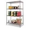 Wire Shelving Starter Kit, Four-shelf, 48w X 18d X 72h, Black Anthracite Wire Shelving Starter Kit, Four-shelf, 48w X 18d X 72h, Black Anthracite