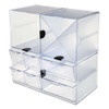 Stackable Cube Organizer, 1 Compartment, 6 X 6 X 6, Plastic, Clear Stackable Cube Organizer, 1 Compartment, 6 X 6 X 6, Plastic, Clear