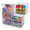 Stackable Cube Organizer, 1 Compartment, 6 X 6 X 6, Plastic, Clear Stackable Cube Organizer, 1 Compartment, 6 X 6 X 6, Plastic, Clear