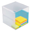 Stackable Cube Organizer, 1 Compartment, 6 X 6 X 6, Plastic, Clear Stackable Cube Organizer, 1 Compartment, 6 X 6 X 6, Plastic, Clear
