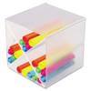 Stackable Cube Organizer, 1 Compartment, 6 X 6 X 6, Plastic, Clear Stackable Cube Organizer, 1 Compartment, 6 X 6 X 6, Plastic, Clear