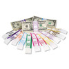 Currency Straps, Red, $500 In $5 Bills, 1000 Bands/pack