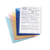 Organized Up Poly Slash Jackets, 2-sections, Letter Size, Clear, 5/pack