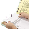 Pressboard Classification Folders With Safeshield Coated Fasteners, 2/5 Cut, 1 Divider, Legal Size, Gray-green, 10/box