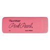 Pink Pearl Eraser, For Pencil Marks, Rectangular Block, Large, Pink, 12/box
