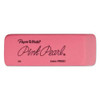 Pink Pearl Eraser, For Pencil Marks, Rectangular Block, Large, Pink, 12/box