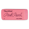 Pink Pearl Eraser, For Pencil Marks, Rectangular Block, Large, Pink, 12/box