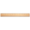 Flat Wood Ruler W/double Metal Edge, Standard, 12" Long, Clear Lacquer Finish Flat Wood Ruler W/double Metal Edge, Standard, 12" Long, Clear Lacquer Finish