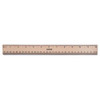 Flat Wood Ruler W/double Metal Edge, Standard, 12" Long, Clear Lacquer Finish Flat Wood Ruler W/double Metal Edge, Standard, 12" Long, Clear Lacquer Finish