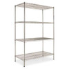 Nsf Certified Industrial 4-shelf Wire Shelving Kit, 36w X 24d X 72h, Silver