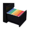 File Pedestal With Full-length Pull, Left Or Right, 3-drawers: Box/box/file, Legal/letter, Black, 14.96" X 19.29" X 27.75" File Pedestal With Full-length Pull, Left Or Right, 3-drawers: Box/box/file, Legal/letter, Black, 14.96" X 19.29" X 27.75"