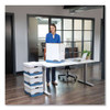 R-kive Heavy-duty Storage Boxes With Dividers, Letter/legal Files, 12.75" X 16.5" X 10.38", White/blue, 12/carton R-kive Heavy-duty Storage Boxes With Dividers, Letter/legal Files, 12.75" X 16.5" X 10.38", White/blue, 12/carton