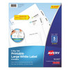 Big Tab Printable White Label Tab Dividers, 8-tab, Letter, 20 Per Pack