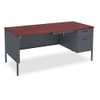 Metro Classic Series Left Pedestal "l" Workstation Desk, 66" X 30" X 29.5", Harvest/putty