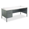 Metro Classic Series Left Pedestal "l" Workstation Desk, 66" X 30" X 29.5", Harvest/putty
