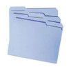 Reinforced Top Tab Colored File Folders, 1/3-cut Tabs: Assorted, Letter Size, 0.75" Expansion, Blue, 100/box