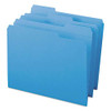 Reinforced Top Tab Colored File Folders, 1/3-cut Tabs: Assorted, Letter Size, 0.75" Expansion, Blue, 100/box