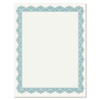 Parchment Paper Certificates, 8.5 X 11, Optima Green With White Border, 25/pack