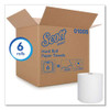 Essential High Capacity Hard Roll Towels For Business, 1.5" Core, 8" X 1,000 Ft, Recycled, White, 6/carton