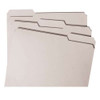 Colored File Folders, 1/3-cut Tabs: Assorted, Letter Size, 0.75" Expansion, Gray, 100/box