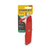 Interlock Safety Utility Knife W/self-retracting Round Point Blade, Red Orange
