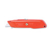 Interlock Safety Utility Knife W/self-retracting Round Point Blade, Red Orange