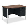 34000 Series Right Pedestal Desk, 45.25" X 24" X 29.5", Harvest/putty 34000 Series Right Pedestal Desk, 45.25" X 24" X 29.5", Harvest/putty