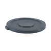 Lids For 32 Gal Waste Receptacle, Flat-top, Round, Plastic, Gray Lids For 32 Gal Waste Receptacle, Flat-top, Round, Plastic, Gray