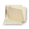 Manila End Tab Fastener Folders With Reinforced Tabs, 14-pt Stock, 1 Fastener, Letter Size, Manila Exterior, 50/box
