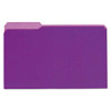 Interior File Folders, 1/3-cut Tabs: Assorted, Legal Size, 11-pt Stock, Violet, 100/box
