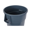 Round Waste Receptacle, Plastic, 44 Gal, Gray Round Waste Receptacle, Plastic, 44 Gal, Gray