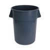 Round Waste Receptacle, Plastic, 44 Gal, Gray Round Waste Receptacle, Plastic, 44 Gal, Gray