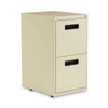File Pedestal, Left Or Right, 2 Legal/letter-size File Drawers, Putty, 14.96" X 19.29" X 27.75"